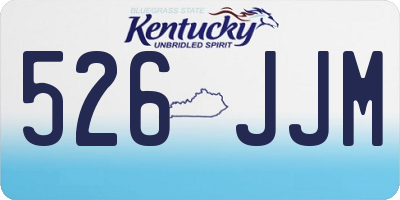 KY license plate 526JJM