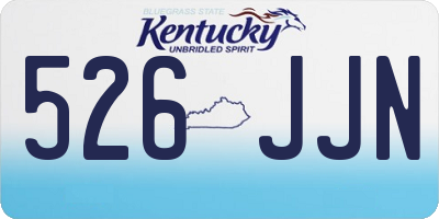 KY license plate 526JJN