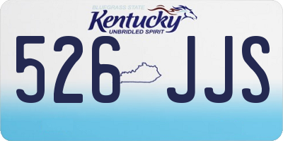 KY license plate 526JJS