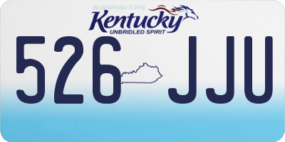 KY license plate 526JJU