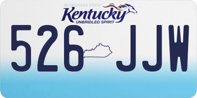 KY license plate 526JJW