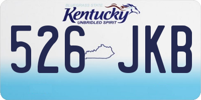 KY license plate 526JKB