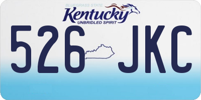 KY license plate 526JKC