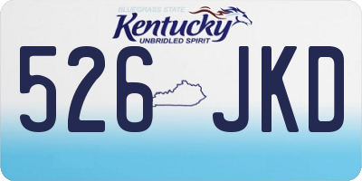 KY license plate 526JKD