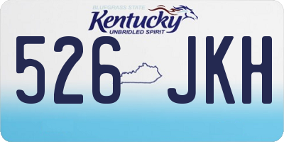 KY license plate 526JKH