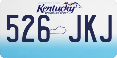 KY license plate 526JKJ