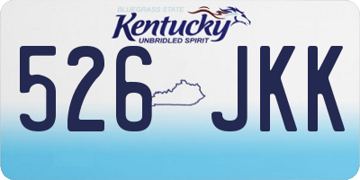 KY license plate 526JKK