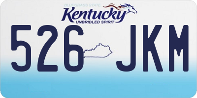 KY license plate 526JKM