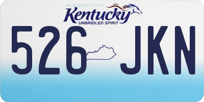KY license plate 526JKN