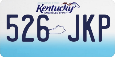 KY license plate 526JKP