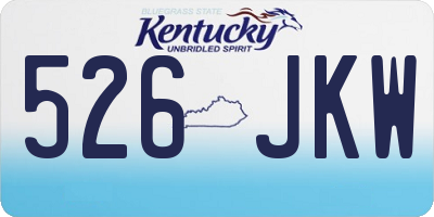 KY license plate 526JKW