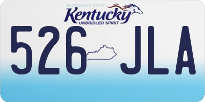 KY license plate 526JLA