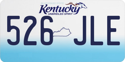 KY license plate 526JLE