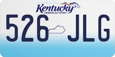 KY license plate 526JLG