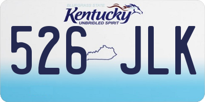 KY license plate 526JLK