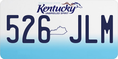 KY license plate 526JLM