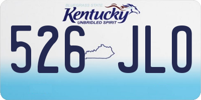 KY license plate 526JLO