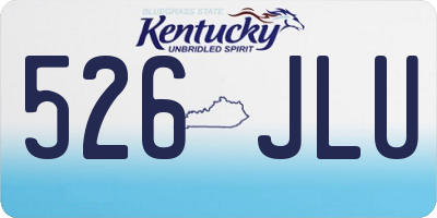 KY license plate 526JLU