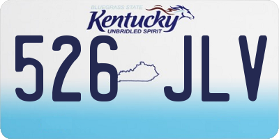 KY license plate 526JLV