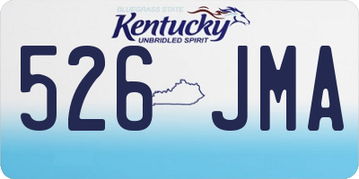 KY license plate 526JMA