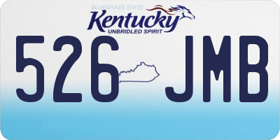 KY license plate 526JMB