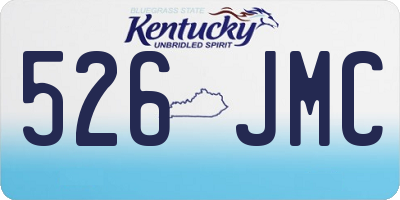 KY license plate 526JMC