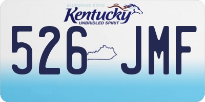 KY license plate 526JMF