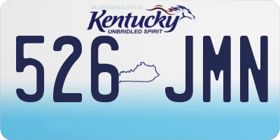 KY license plate 526JMN