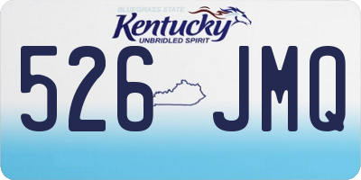KY license plate 526JMQ