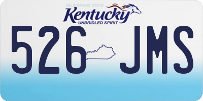 KY license plate 526JMS