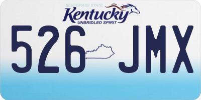 KY license plate 526JMX