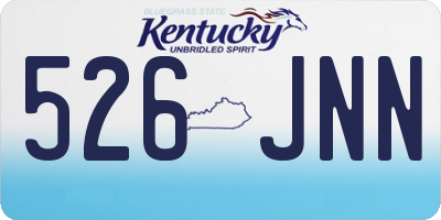 KY license plate 526JNN