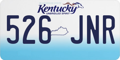 KY license plate 526JNR