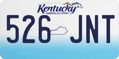 KY license plate 526JNT