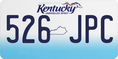 KY license plate 526JPC