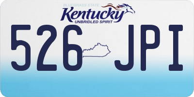 KY license plate 526JPI
