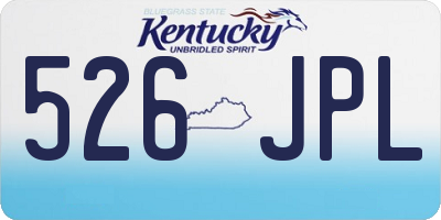 KY license plate 526JPL