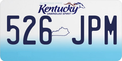KY license plate 526JPM