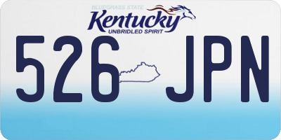 KY license plate 526JPN