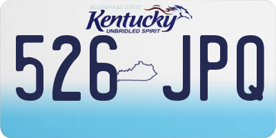 KY license plate 526JPQ