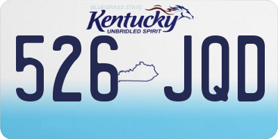 KY license plate 526JQD