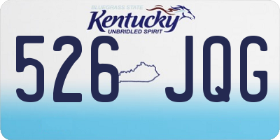 KY license plate 526JQG