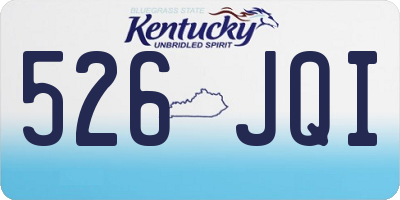 KY license plate 526JQI