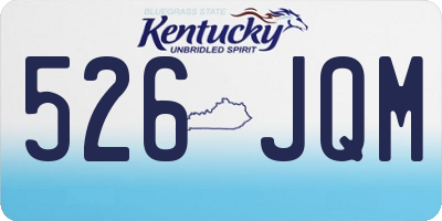 KY license plate 526JQM