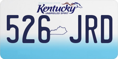 KY license plate 526JRD