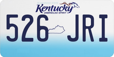 KY license plate 526JRI