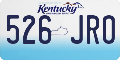 KY license plate 526JRO