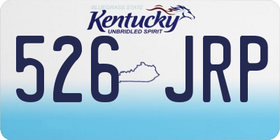 KY license plate 526JRP