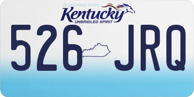 KY license plate 526JRQ