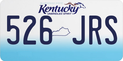 KY license plate 526JRS
